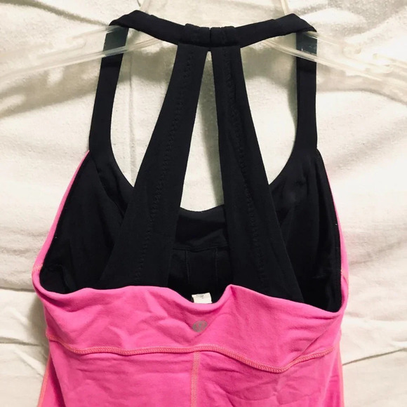 Lululemon Size  4 Tank Top Athleisure Yoga Pink Workout Top - Picture 14 of 16